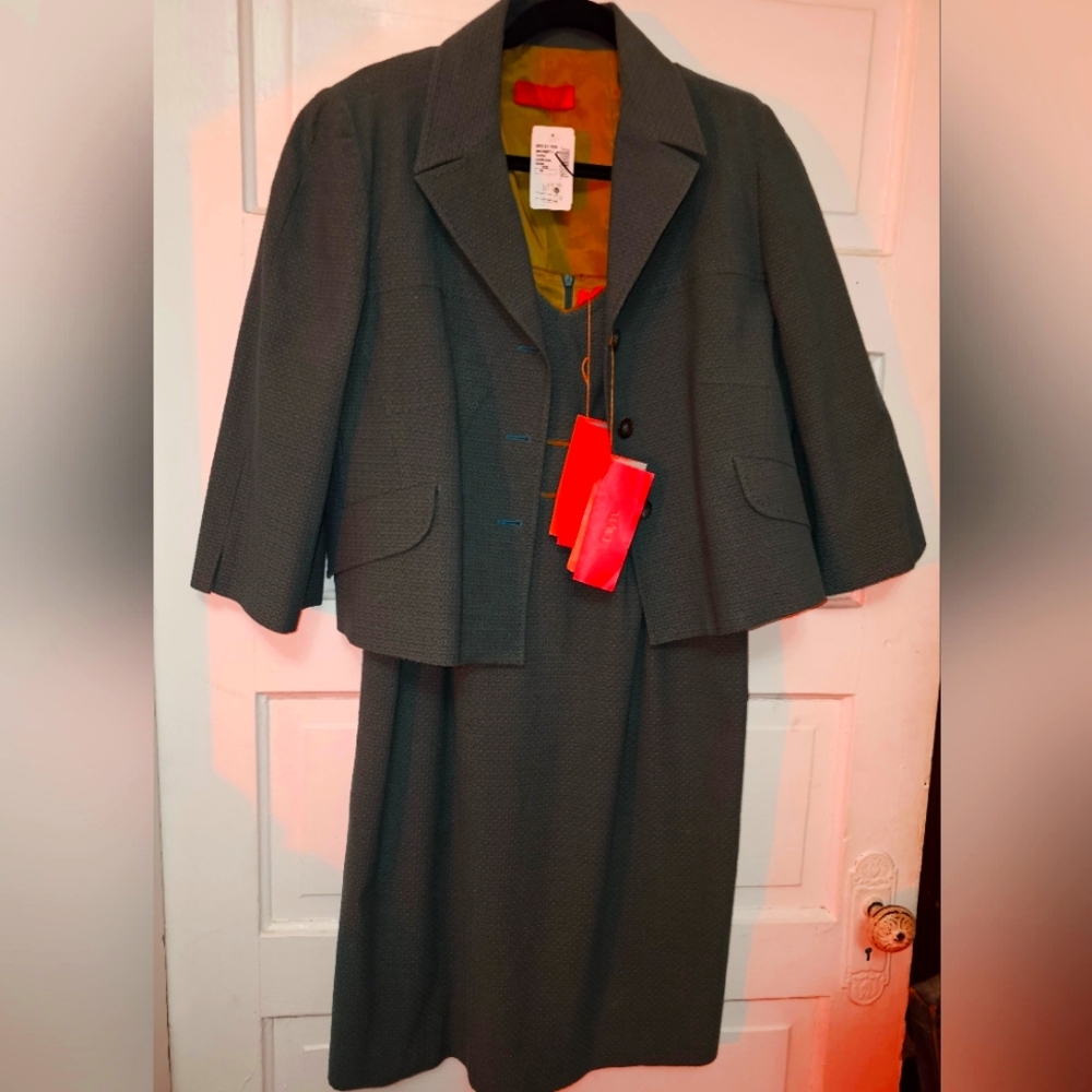 LaVia Brocade Dress & Jacket - Aqua Green